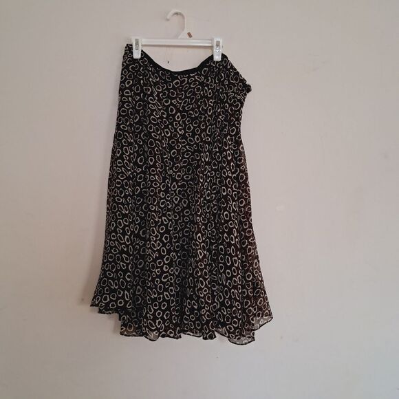 *Final Price* Jones New York Skirt Women's 16 Geometric Silk Midi Formal Evening - Picture 2 of 8